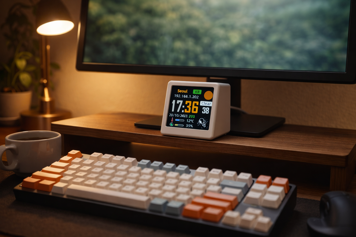 GeekMagic Ultra Smart Desk Display – Custom GIF Weather Clock