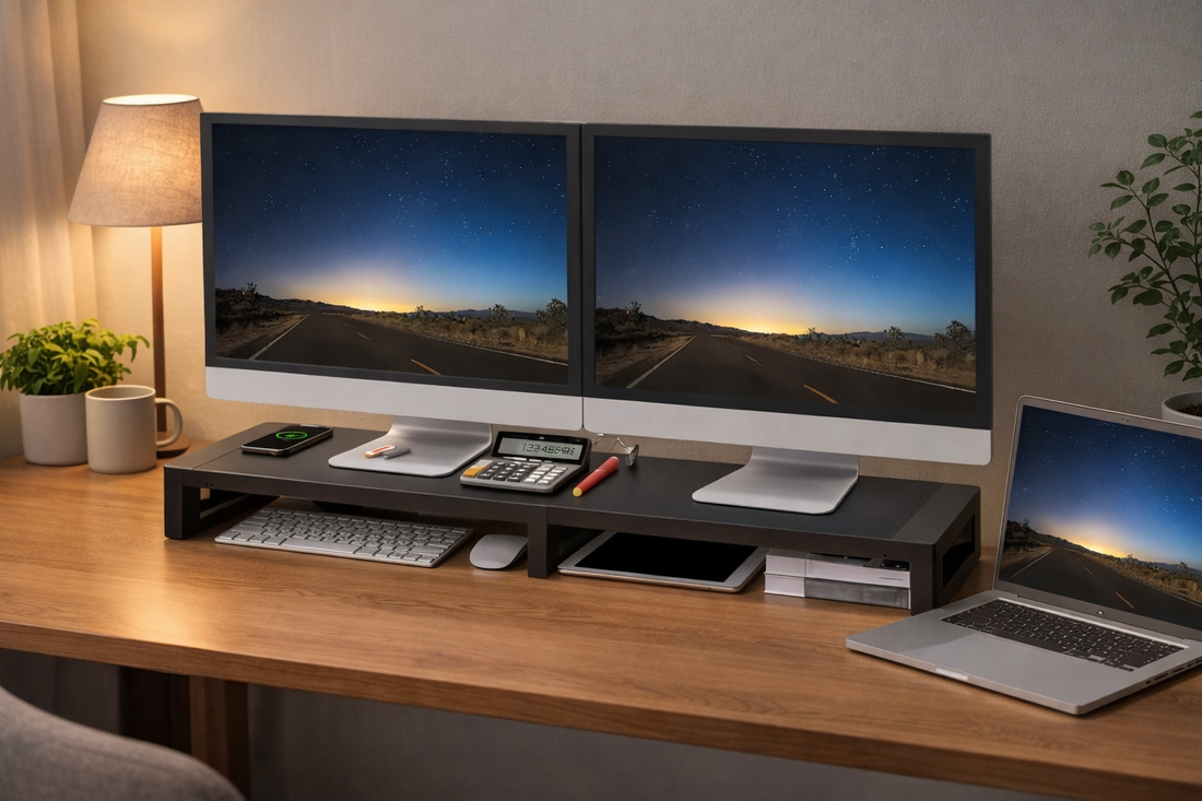 Duel Monitor Riser