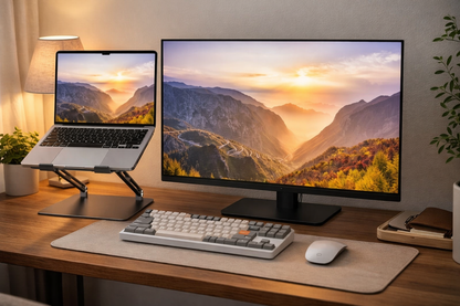 Adjustable Aluminum Laptop Riser for (10-17” Laptop)